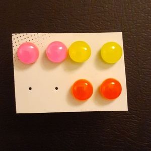 Ardene's Fashion Studs - 3 Colourful Pairs